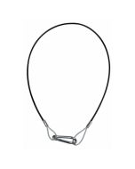 Showgear Safety Cable Heavy Duty,  75 cm 3/4 mm 75 cm - met zwarte PVC-coating, niet gecertificeerd 