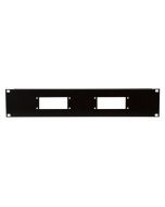 d7816 Showgear 19 inch 2 he paneel voor 2 x 16 polig harting of ilne conector