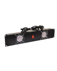 OMNITRONIC 19" paneel 2HE met 2 ventilatoren, bedraad