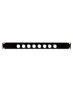 Showgear 1U, voor 8 XLR-aansluitingen (D-formaten)