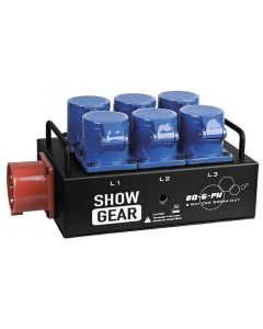 Showgear BO-6-PWC CEE 16A to 6x CEE 16A