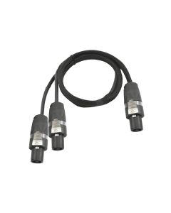 SOMMER CABLE adapterkabel Speakon / 2x Speakon 1mtr zwart