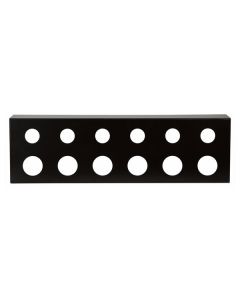 d7817 Showgear 19 inch coverbox voor 19 inch panel met 6x hole voor pg 16 wartel