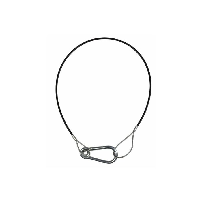 Showgear Safety Kabel Light Duty, 50 cm 2/3 mm 50 cm - met zwarte PVC-coating, niet gecertificeerd