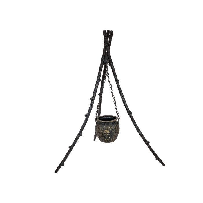 EUROPALMS Halloween Witch Cauldron with Tripod, animated, 145cm