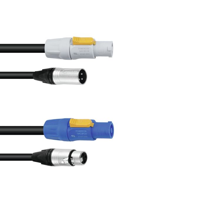 PSSO combikabel DMX PowerCon / XLR 5 mtr